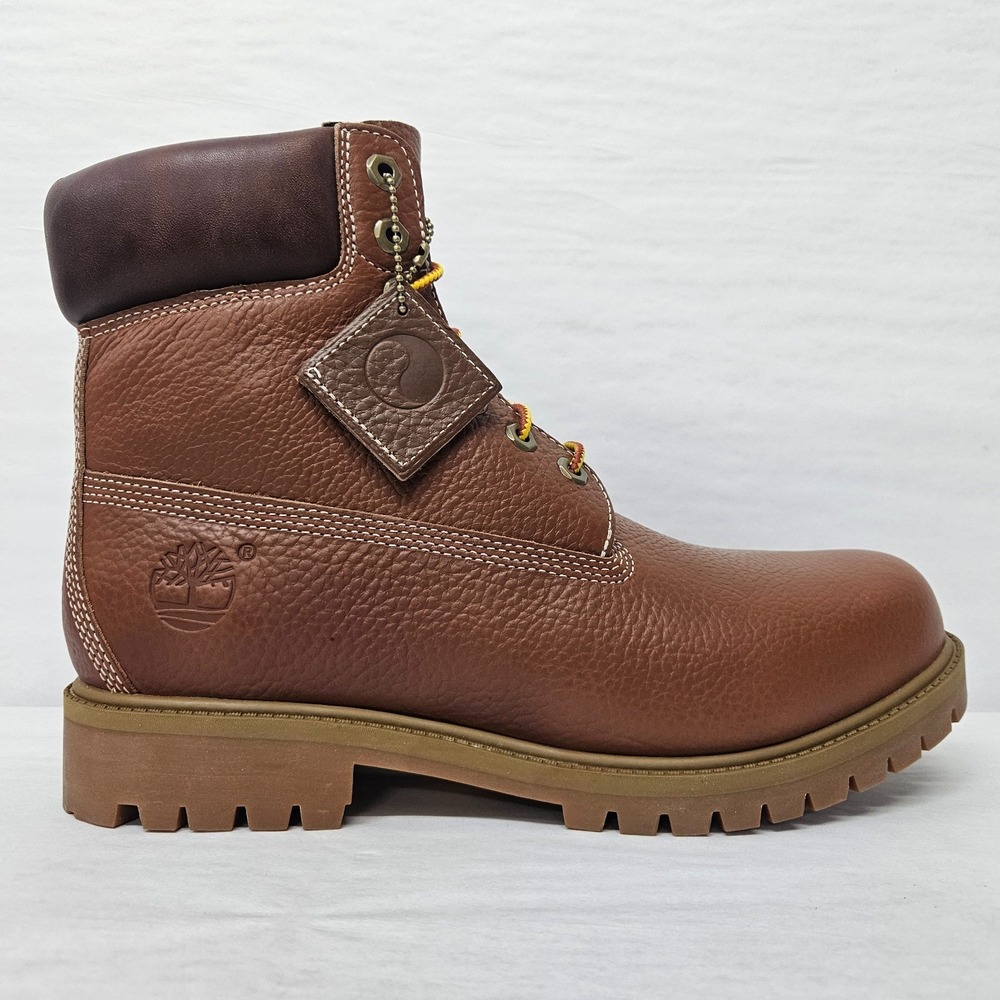 Timberland Premium 6" Lace Waterproof Boot TB0A5T46EM4 Brown Leather Men Size 10
